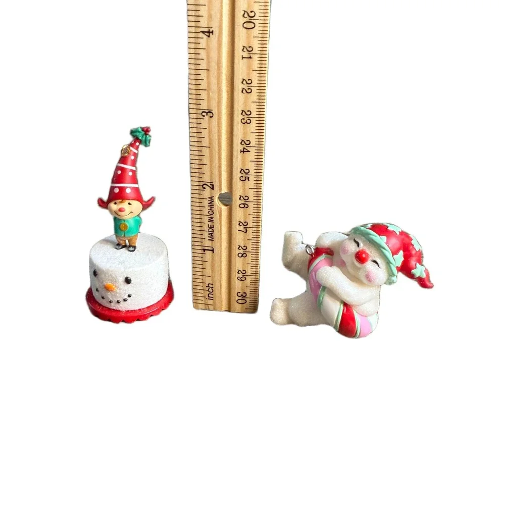Hallmark Keepsake Ornaments‎ 2021 Friendly Gnome & 2020 Snow Sweetie Set of 2